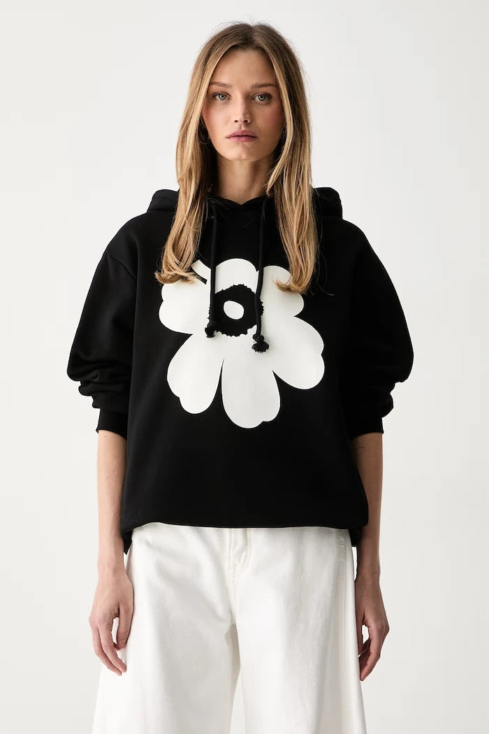 Marimekko kapüşonlu kadın pamuklu sweatshirt