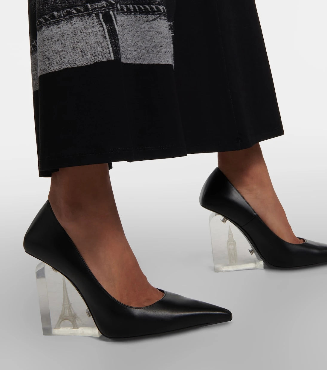 Jimmy Choo - x Jean Paul Gaultier leather wedge pumps