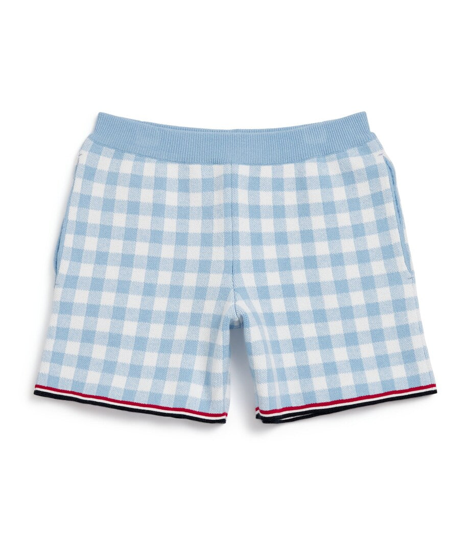 Thom Browne Kids Gingham Split-Hem Shorts (2-12 Years)
