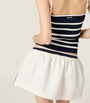 Blue Knitted Stripe Tube Top