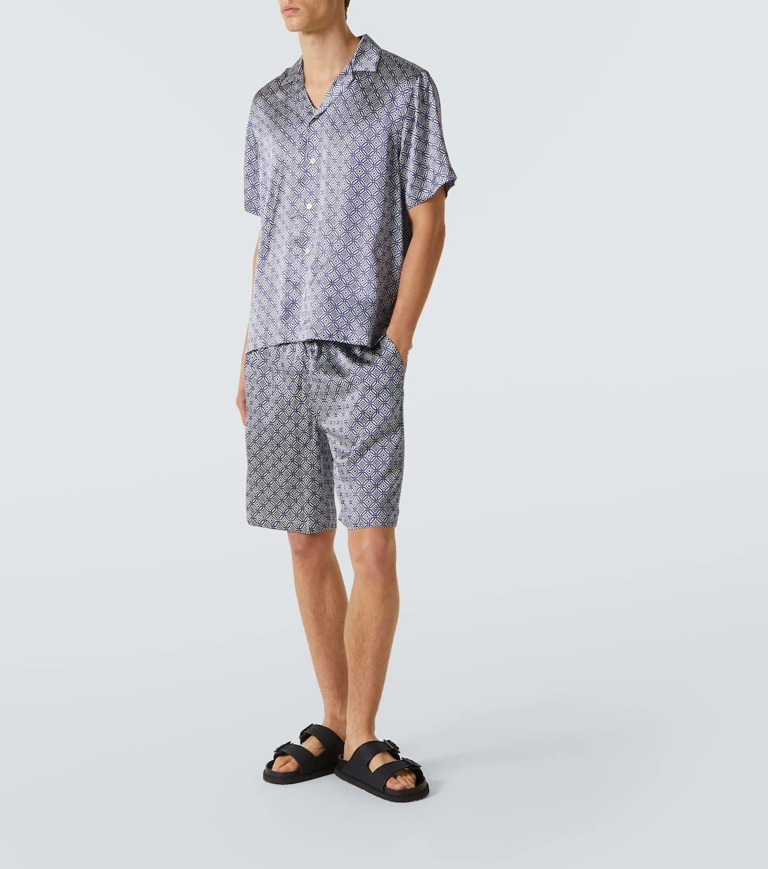 Frescobol Carioca - Roberto printed silk bowling shirt