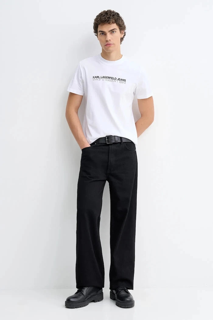 Pamuklu Tişört Karl Lagerfeld Jeans