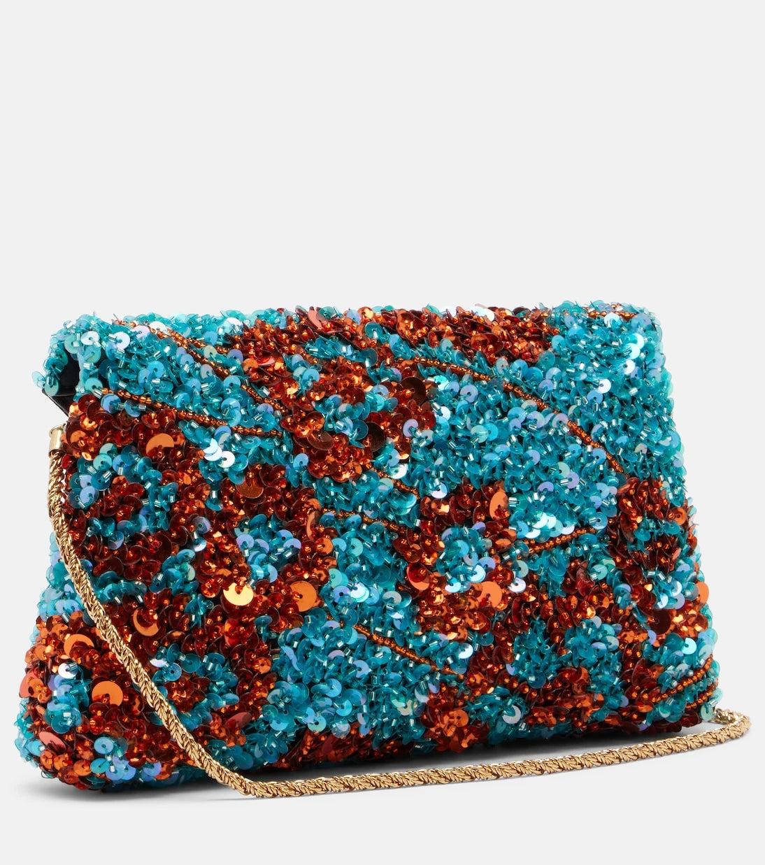 Dries Van Noten - Embellished satin clutch