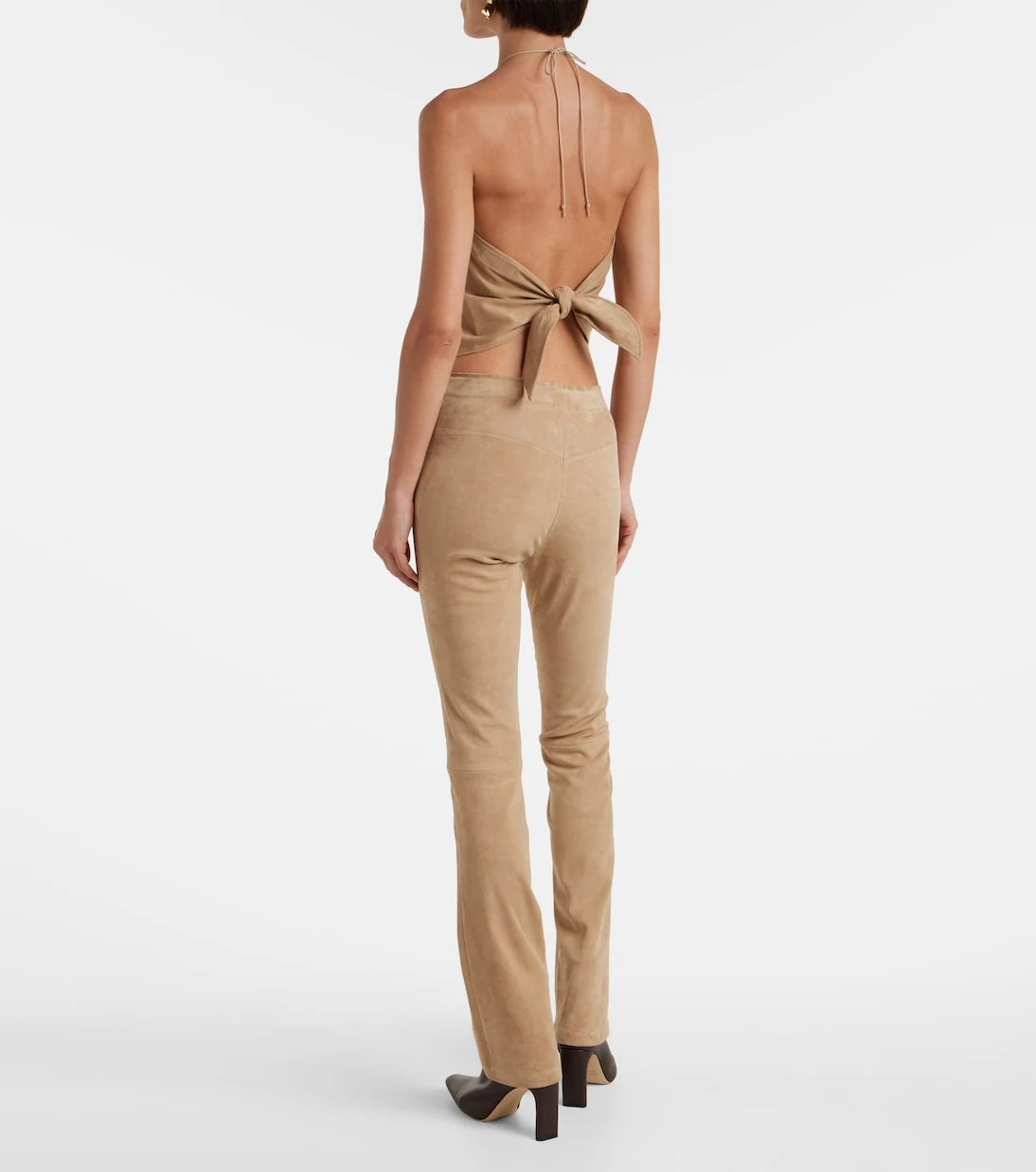 Stouls - Rosie halterneck suede top