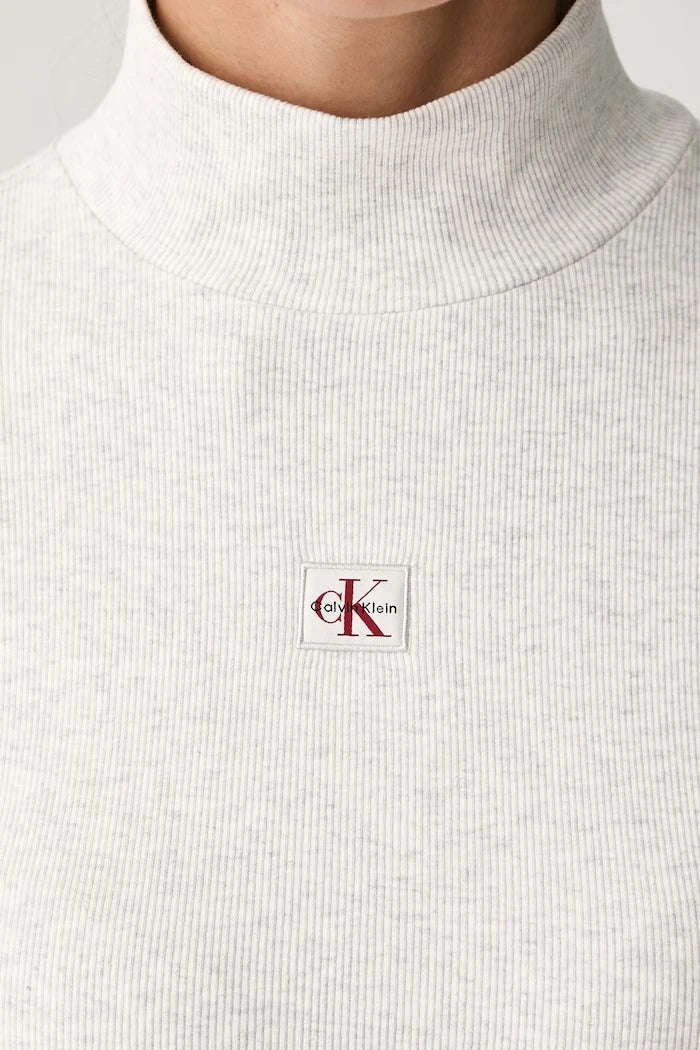 Calvin Klein Jeans uzun kollu kadın pamuklu bluz