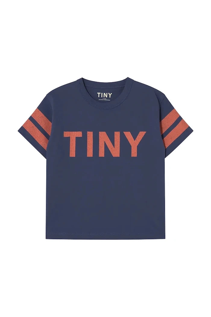 Детска памучна тениска Tinycottons STRIPES LOGO TEE