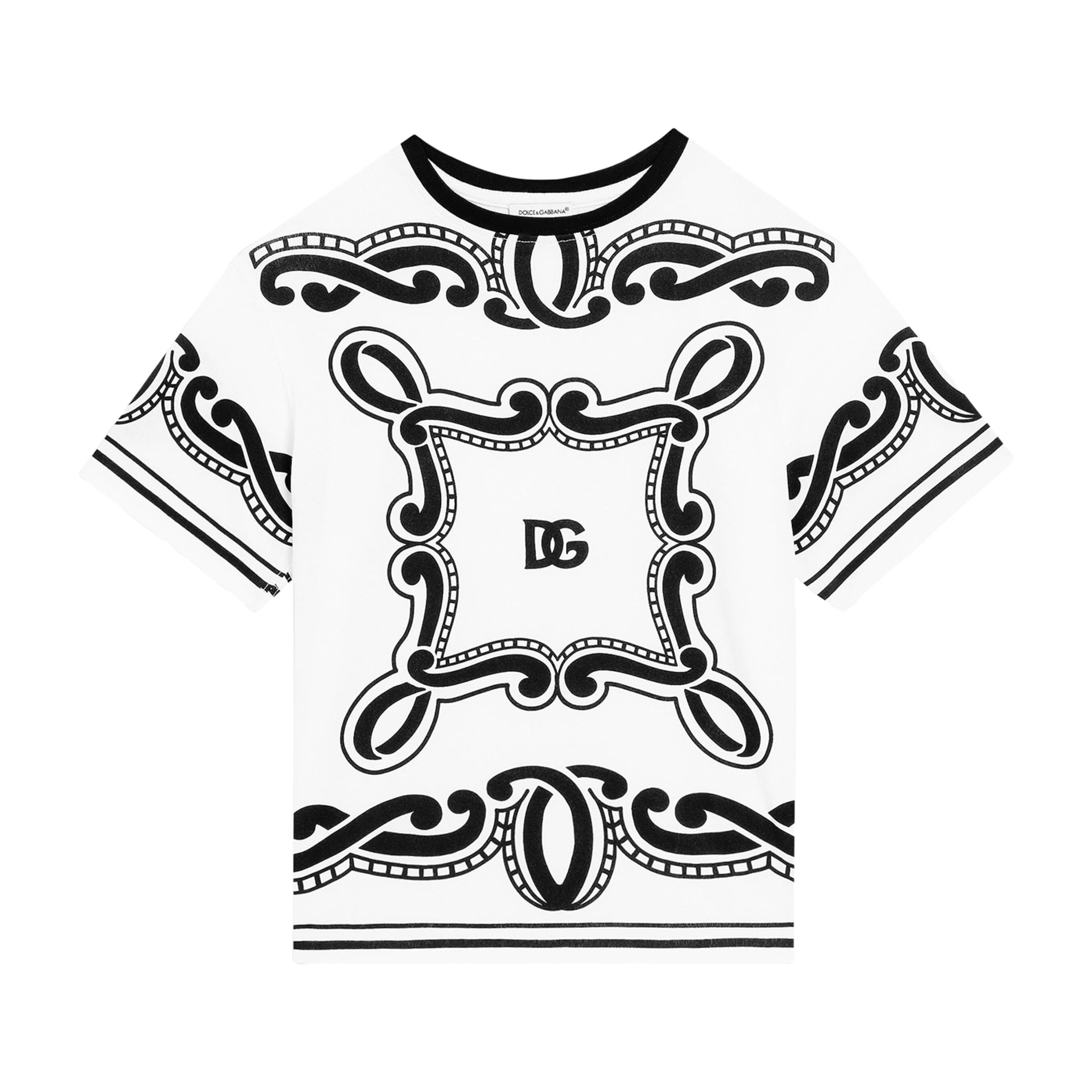 Dolce & Gabbana Kids Cotton Bandana Print T-Shirt (8-12+ Years)