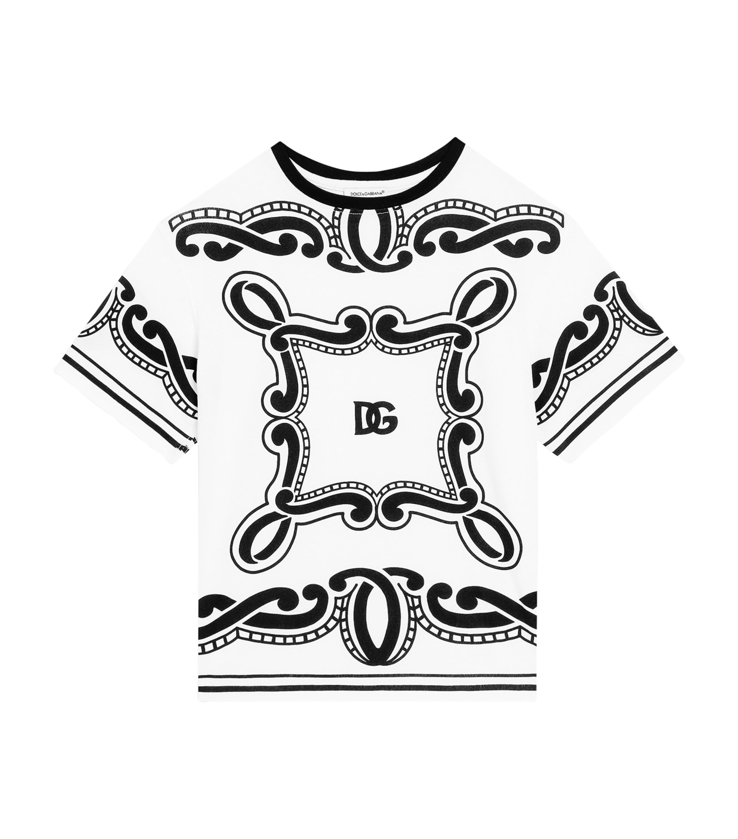 Dolce & Gabbana Kids Cotton Bandana Print T-Shirt (8-12+ Years)