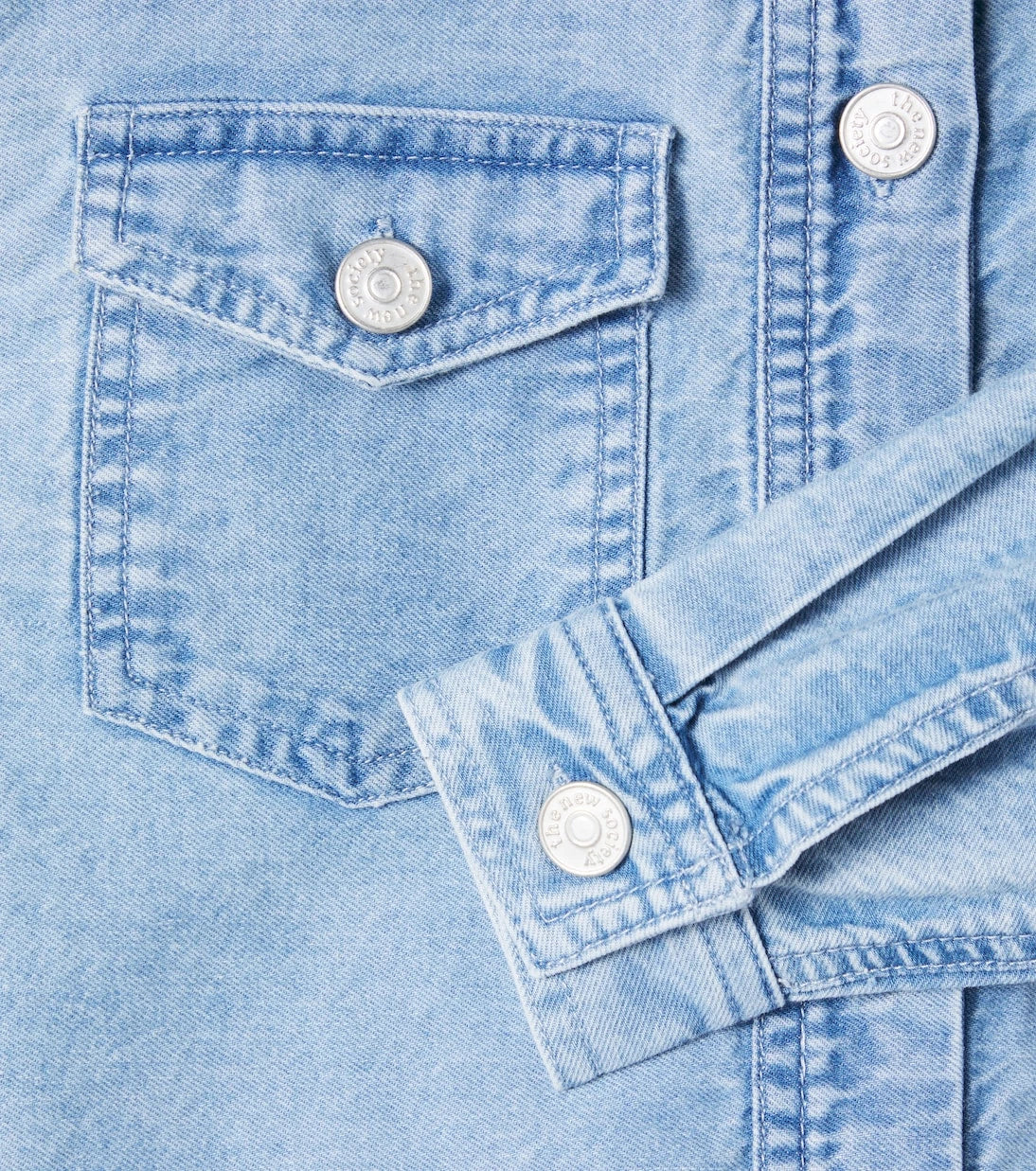 The New Society - Niobe embroidered denim jacket