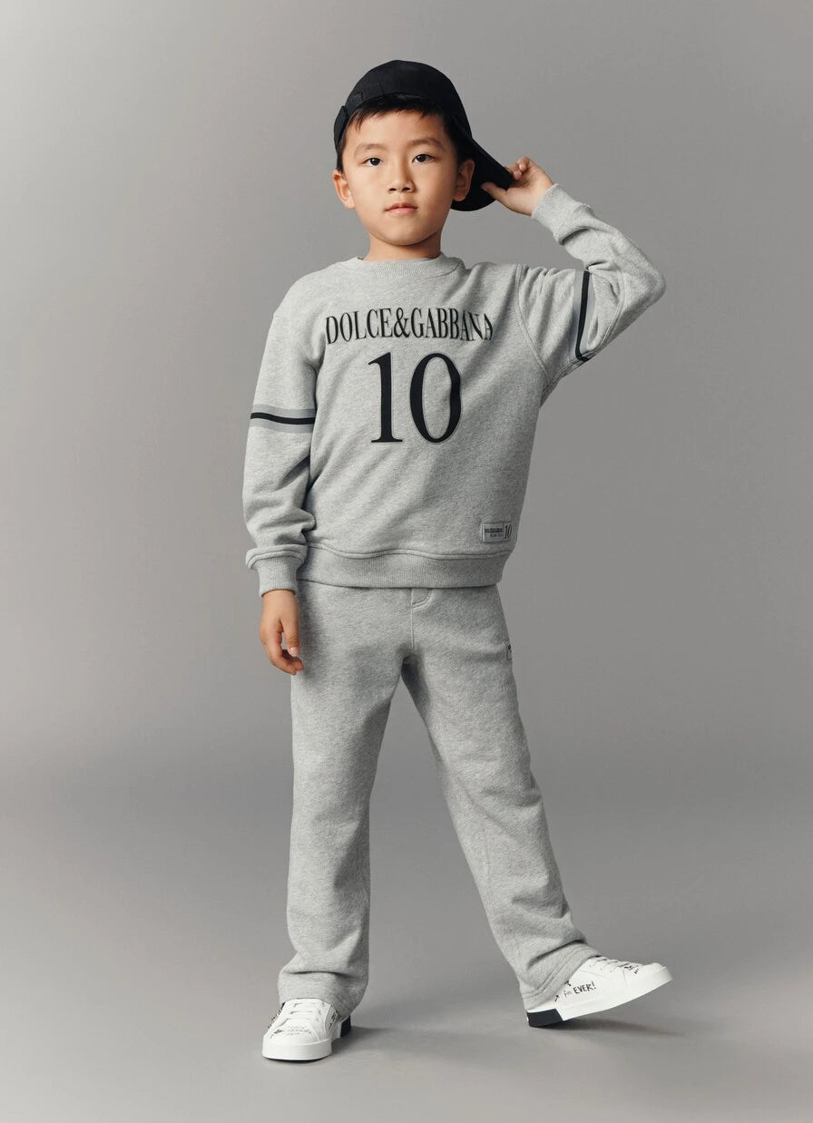 Dolce&Gabbana Kids - Printed cotton jersey sweatshirt