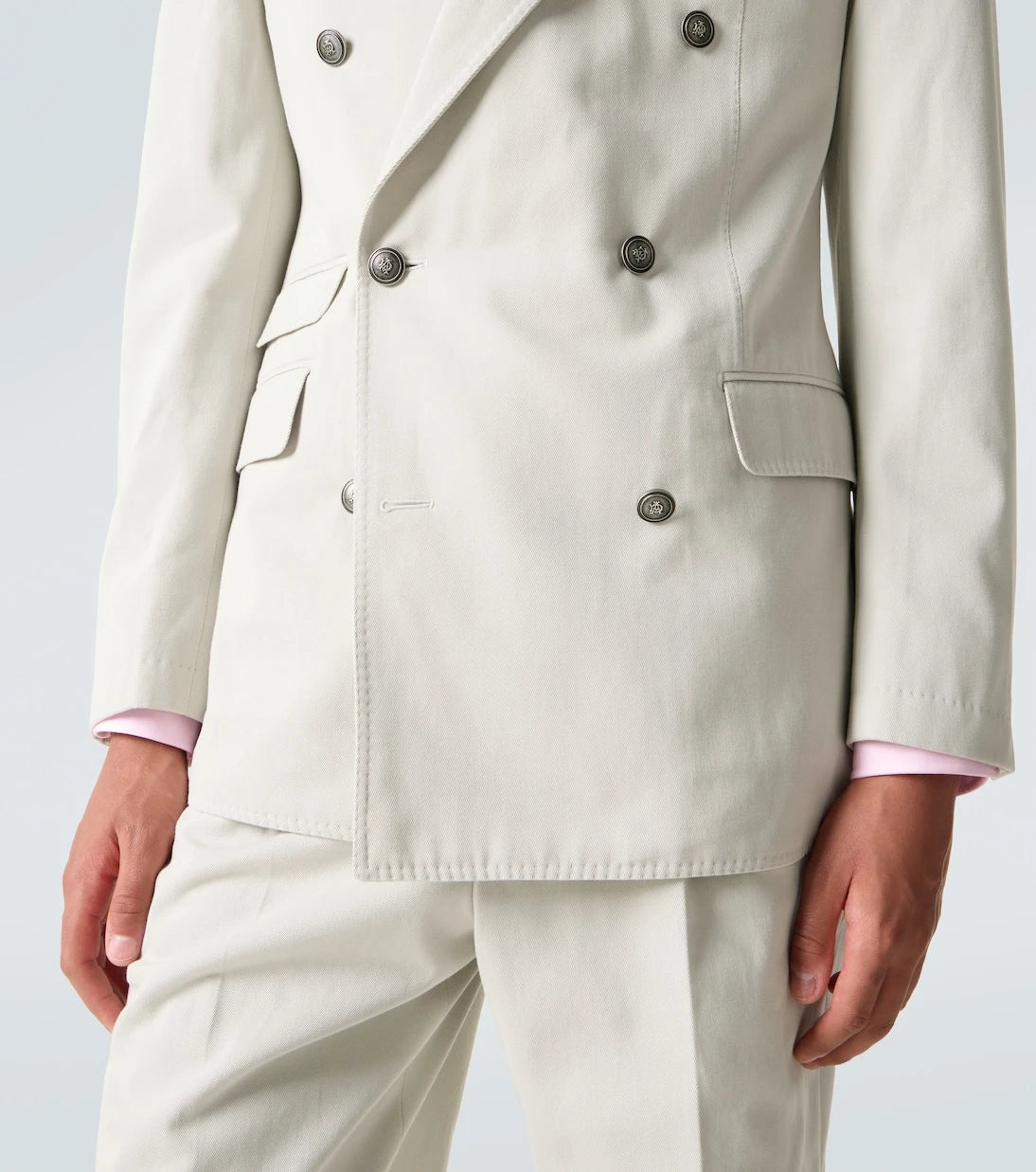 Dunhill - Double-breasted cotton and cashmere blazer