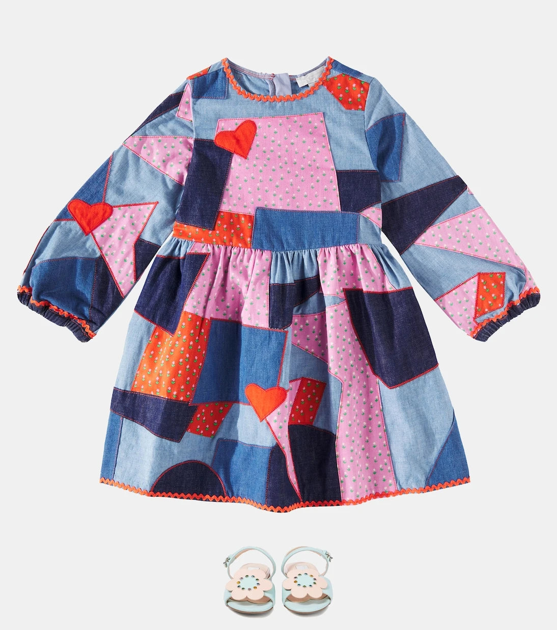 Stella McCartney Kids - Patchwork denim dress