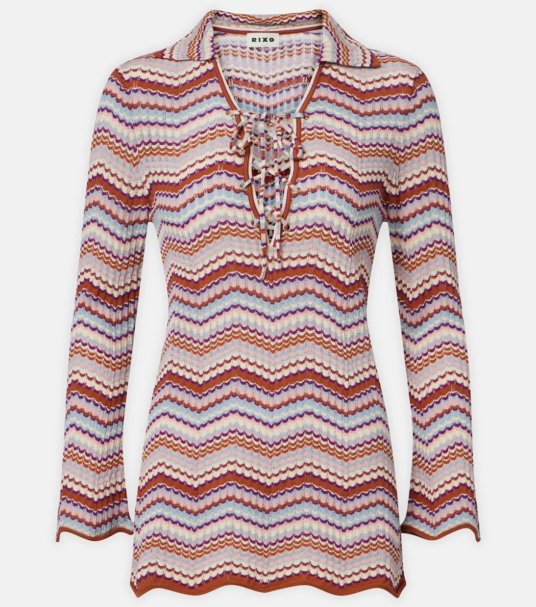 Rixo - Brody chevron cotton top