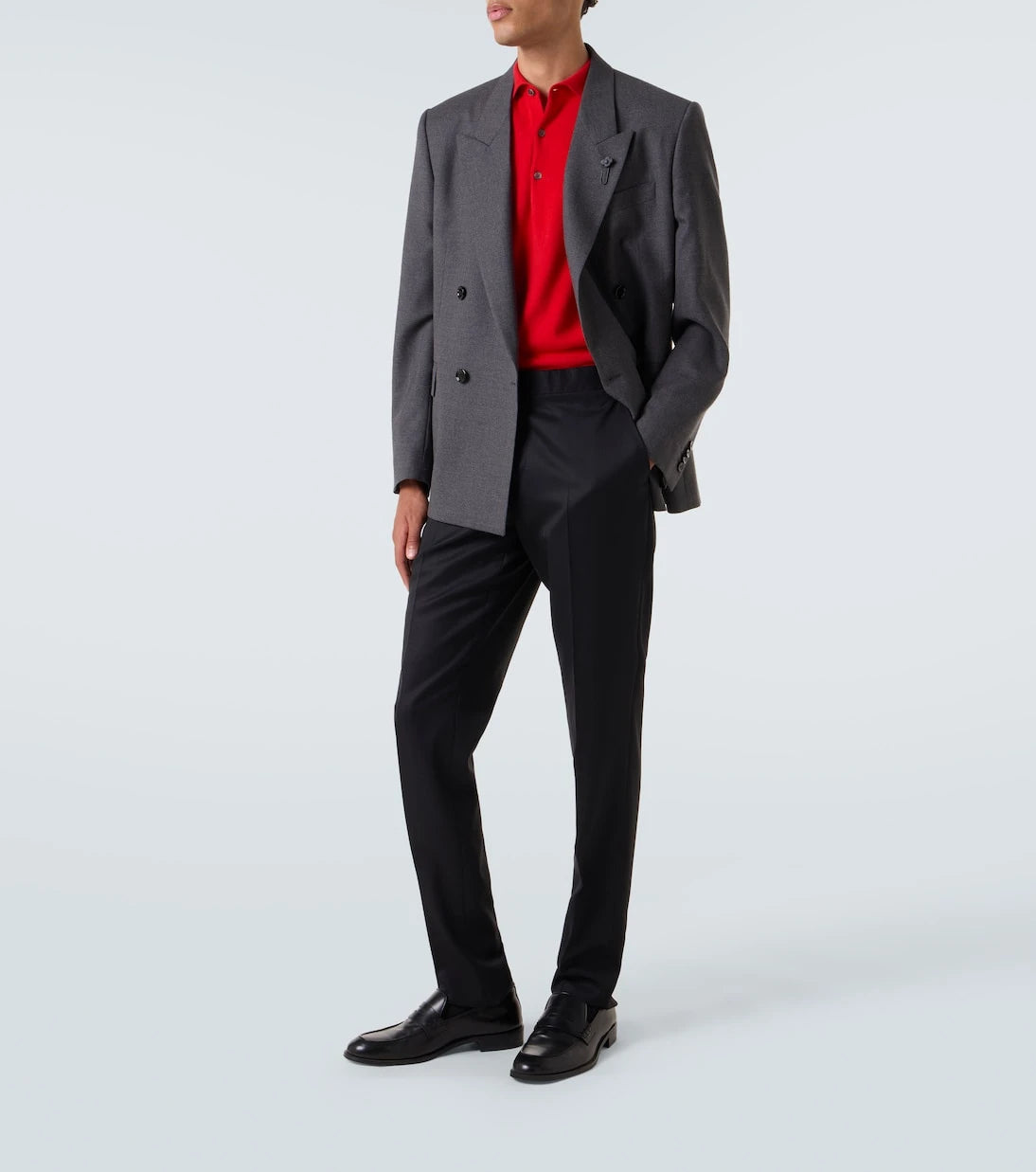 Lardini - Kruvaze yün blazer ceket