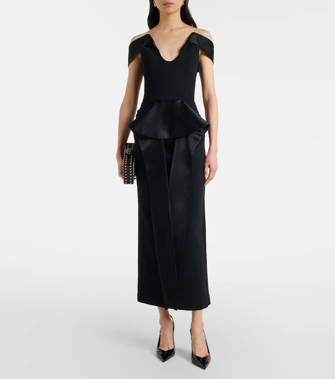 Maticevski - Barrier off-shoulder satin midi dress