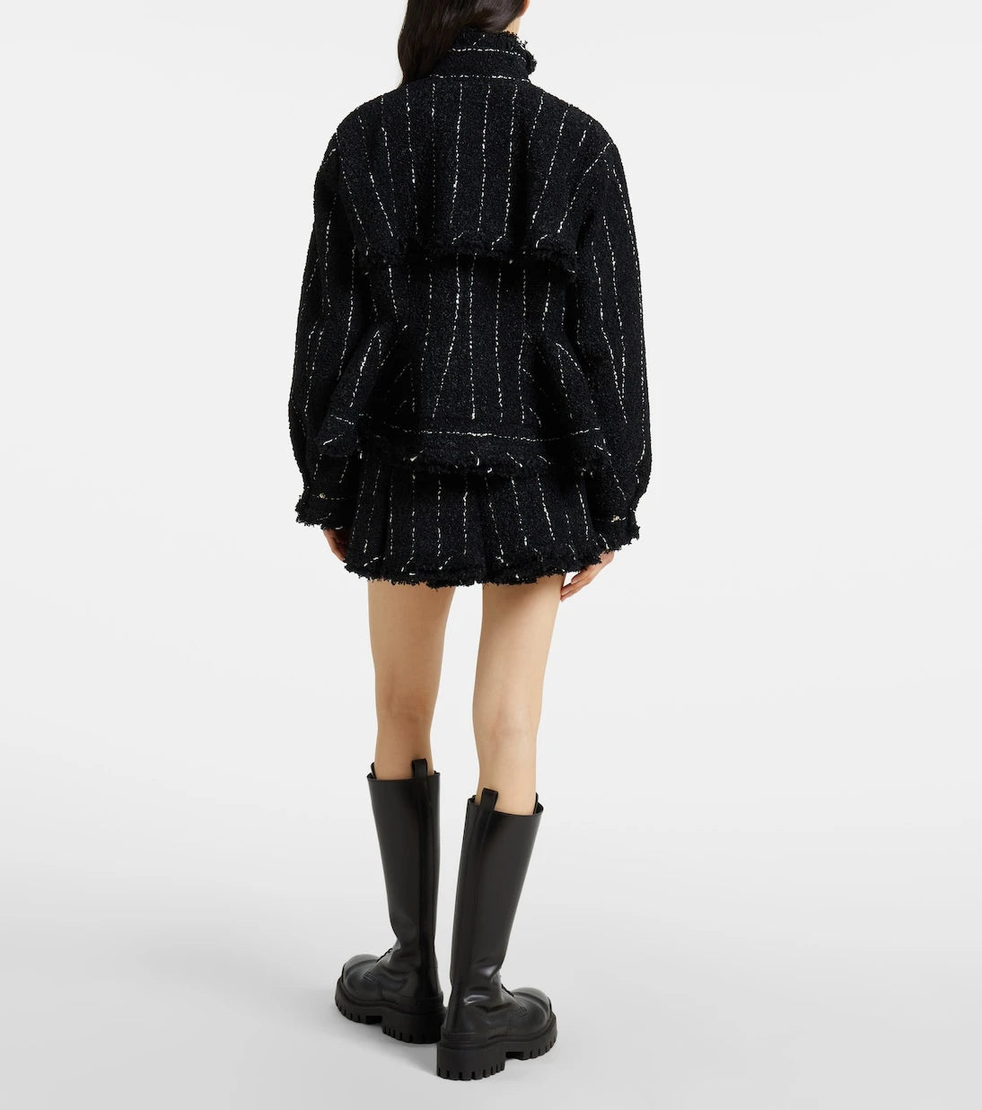 Sacai - Striped tweed jacket