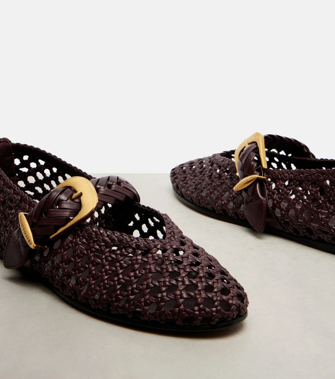 Zimmermann - Helix braided leather ballet flats