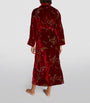 Red Embroidered Velvet Robe
