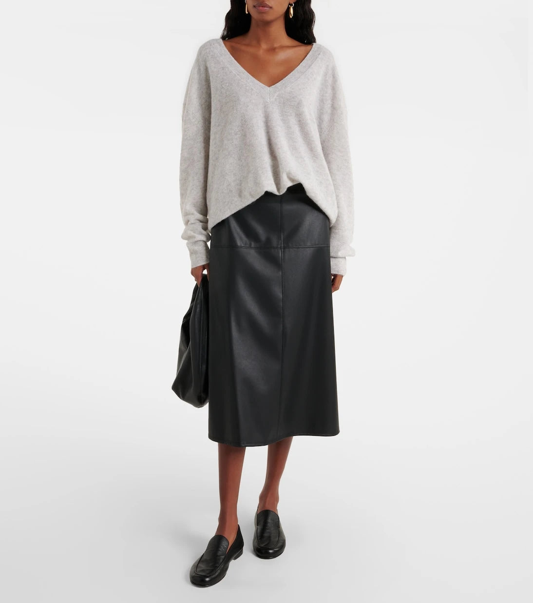 Max Mara - Leisure Scilli coated jersey midi skirt
