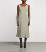 Max Mara Green Silk Midi Dress