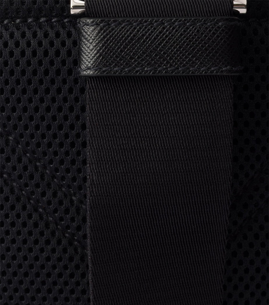 Re-Nylon and Saffiano Leather Backpack