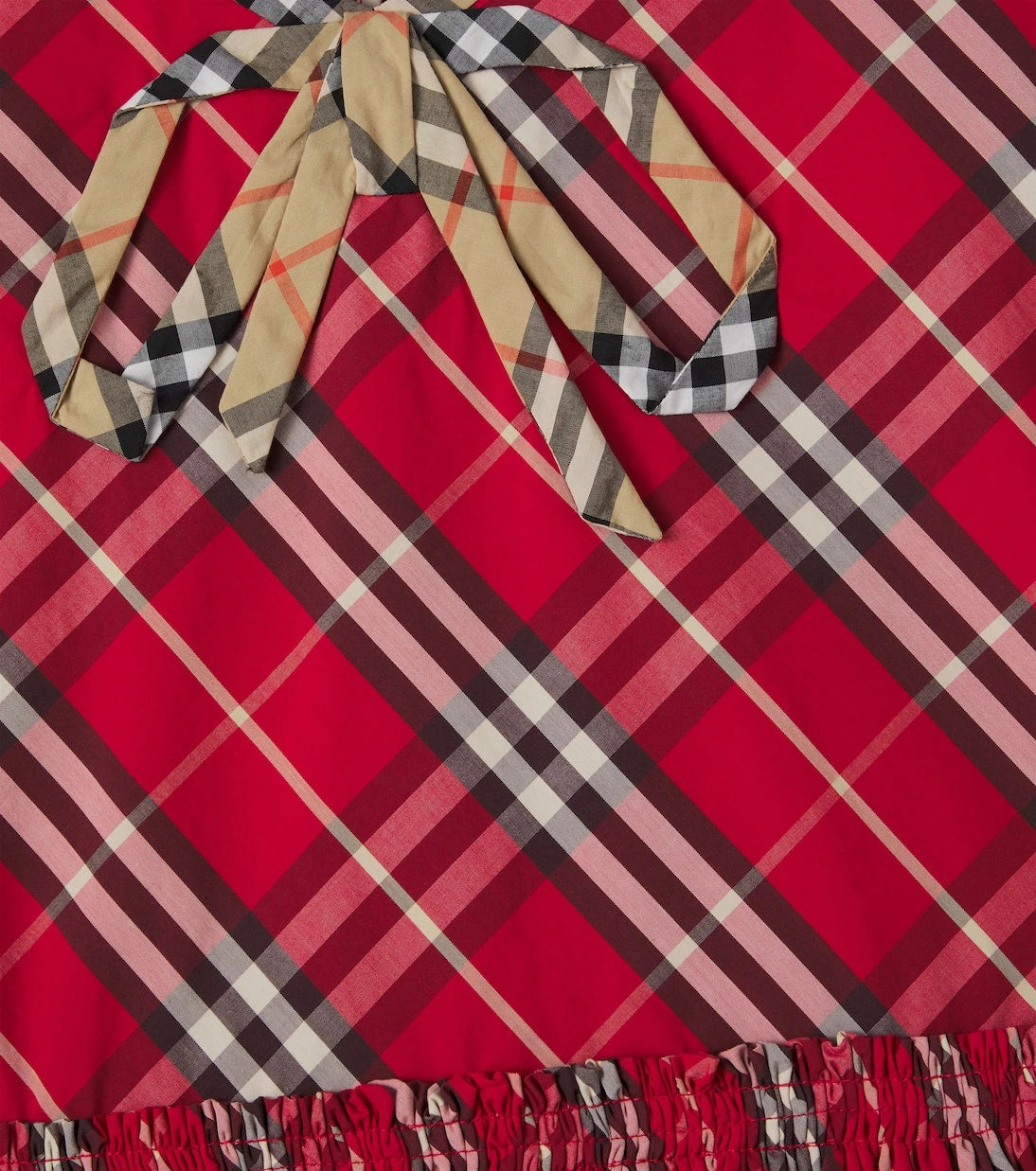 Burberry Kids - فستان من القطن بنقشة كاروهات بربري