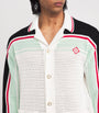 Casablanca Black Cotton Crochet Tennis Overshirt