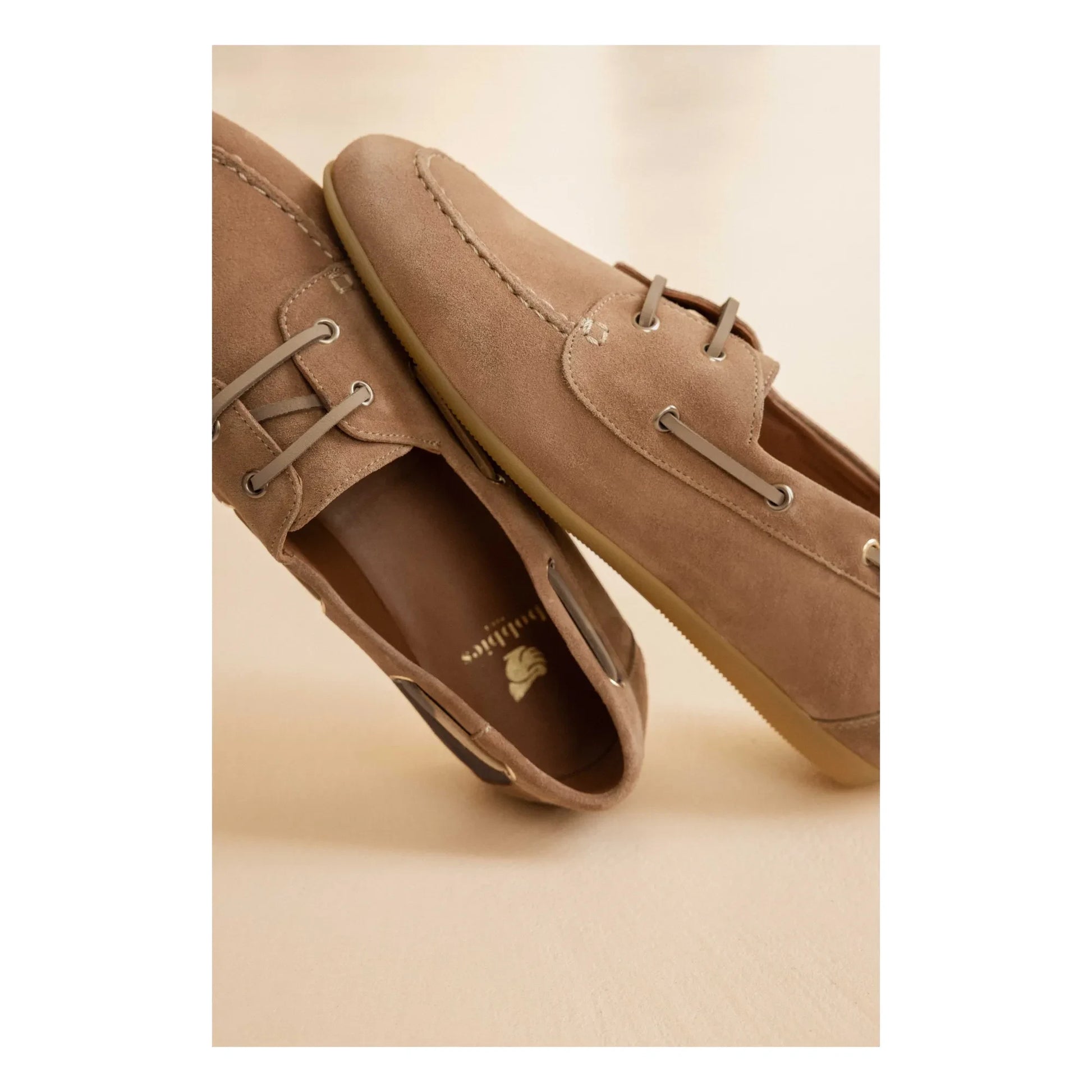 Bobbies - Betsy Suede Boat Shoes | Beige