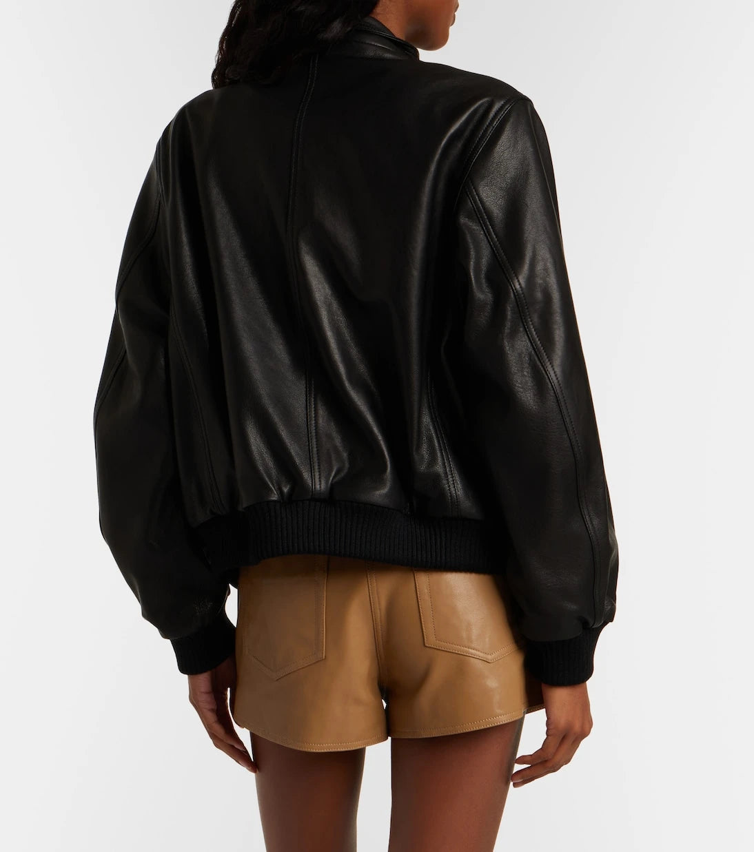 Nour Hammour - Leontine leather shorts