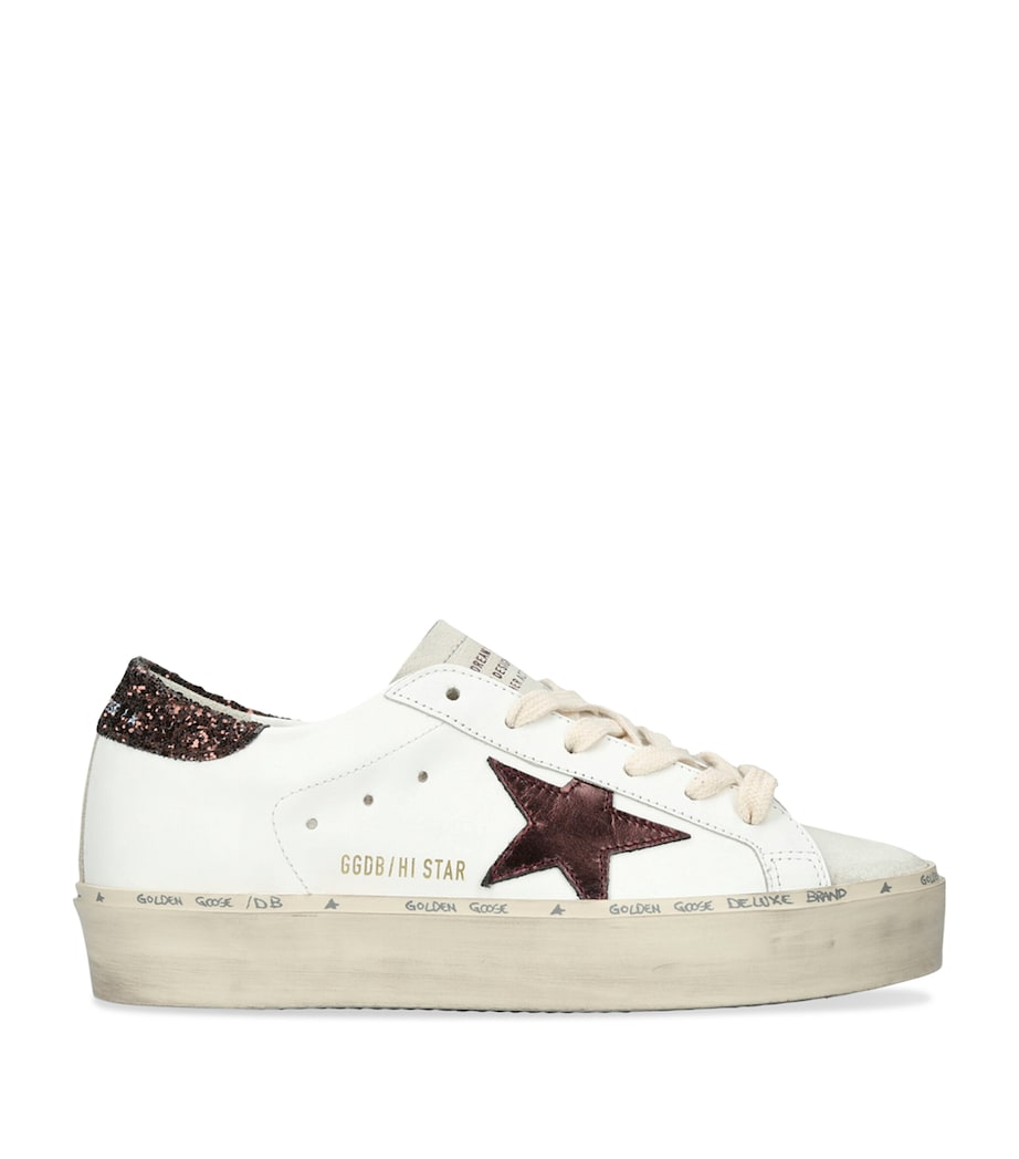 White Leather Hi Star Sneakers