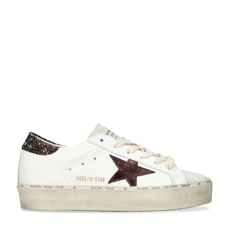 White Leather Hi Star Sneakers