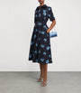 Emilia Wickstead Navy Cotton Floral Rubie Midi Dress