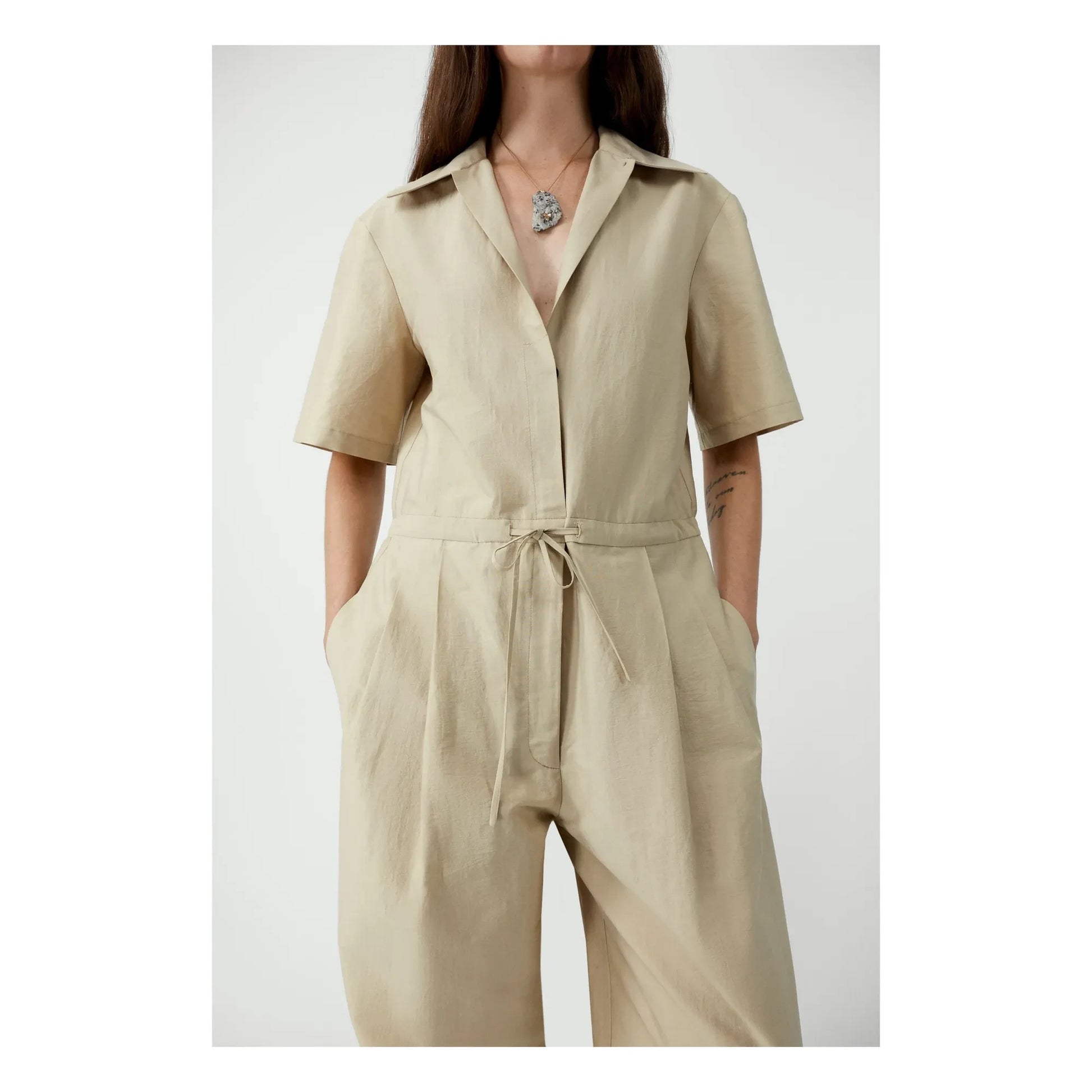 Cordera - Cotton jumpsuit | Beige