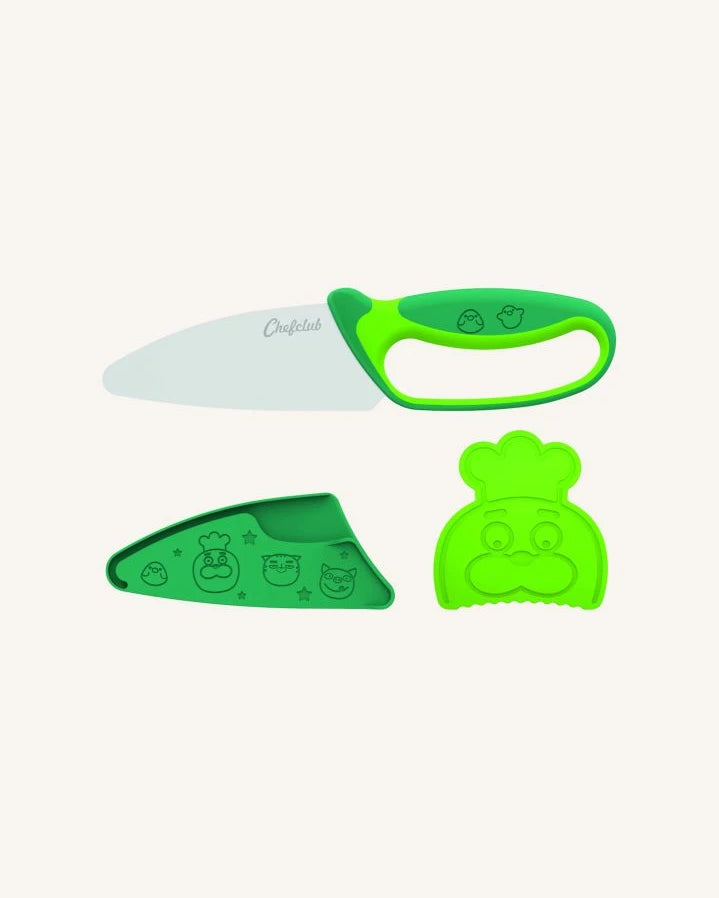 Chefclub - Knife with finger guard | Green