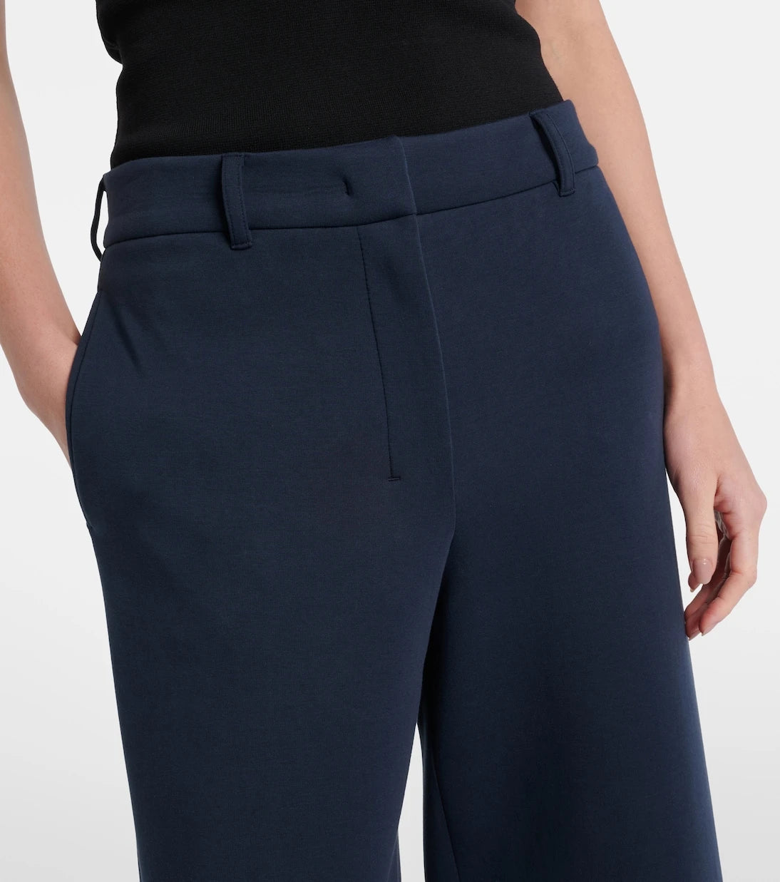 'S Max Mara - بنطلون "أيروفيا" بقصة أرجل واسعة من مزيج القطن