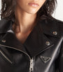 Prada Black Leather Biker Jacket