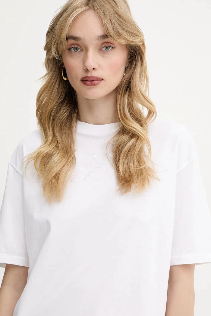 Памучна рокля Armani Exchange