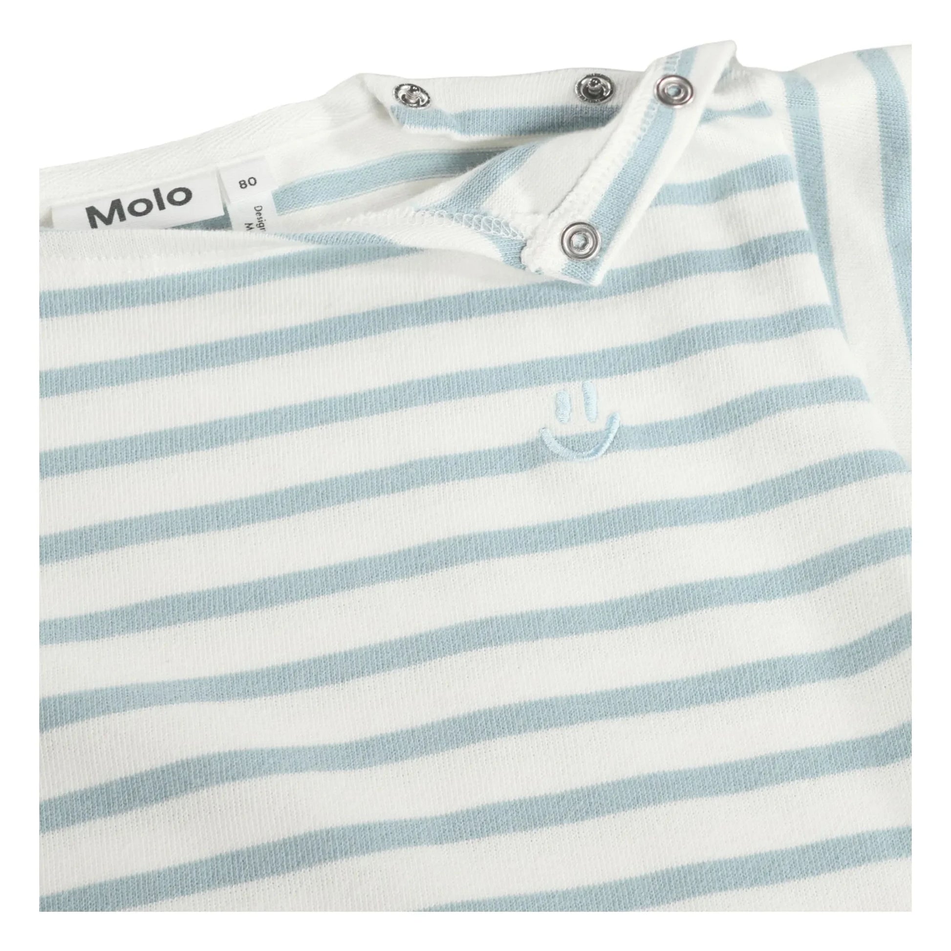 Molo - Eivor Striped Organic Cotton T-shirt | White