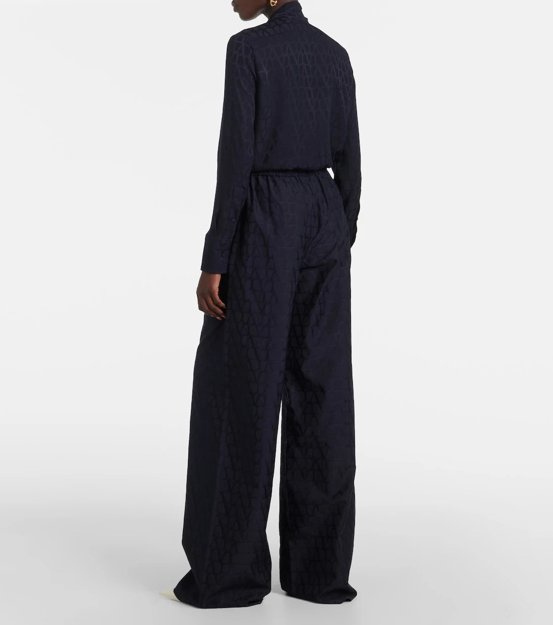 Valentino - Cotton poplin wide-leg pants