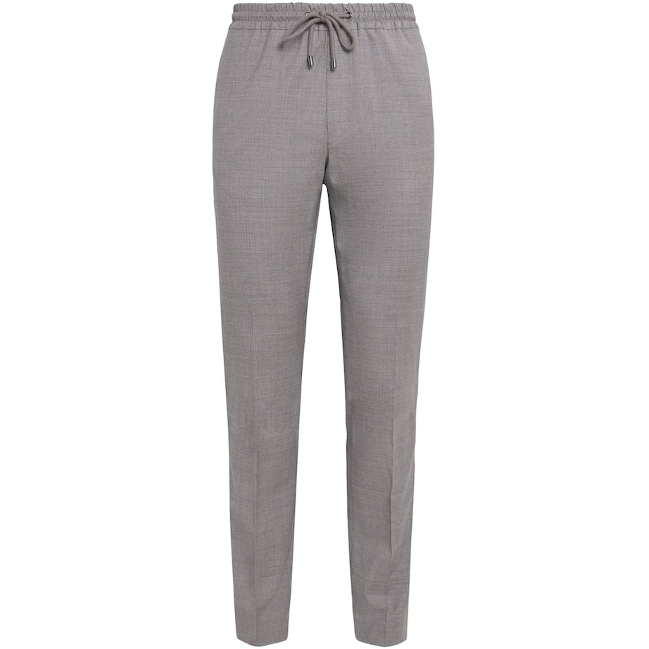 Stretch-Wool Drawstring Trousers
