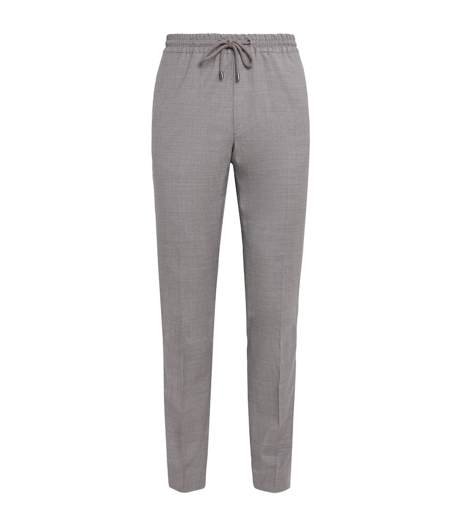 Stretch-Wool Drawstring Trousers