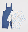 Pima Cotton Stop & Go Top and Overalls Set (0-24 Months)