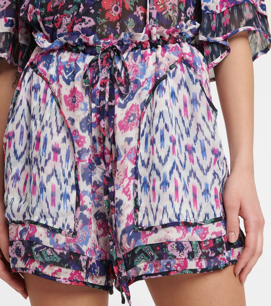 Marant Etoile - Riolmy printed georgette shorts