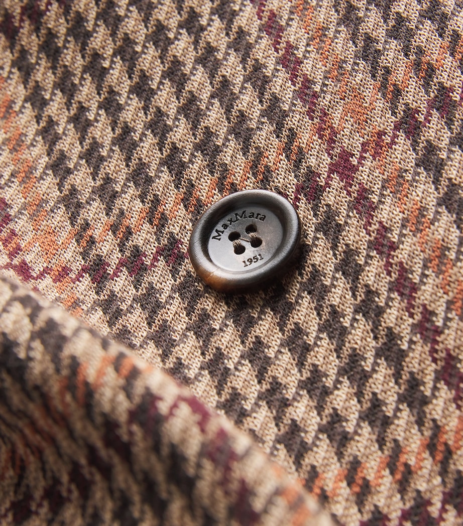 Multi Wool-Cotton Houndstooth Blazer