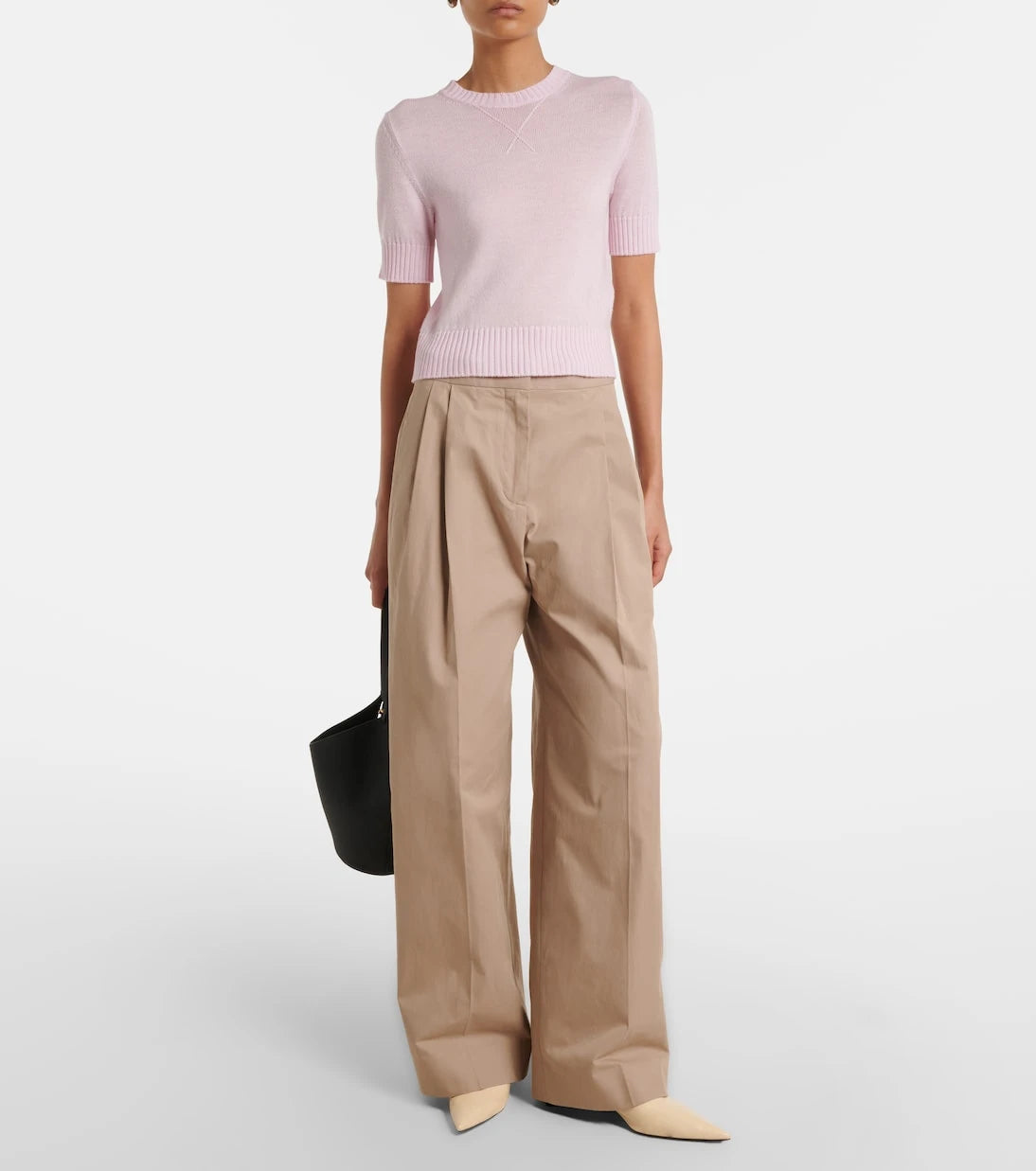 Jil Sander - Pleated cotton wide-leg pants