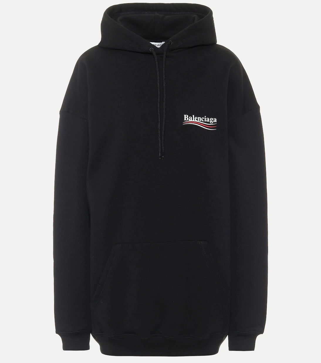 Balenciaga - سترة قطنية بغطاء رأس كبيرة الحجم