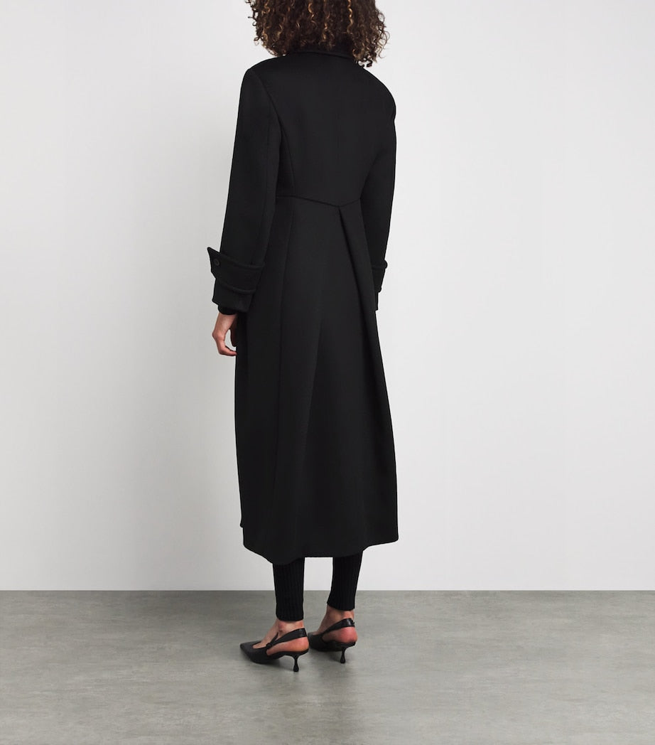 Black Camelwool Collared Coat