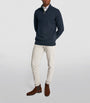 Cotton Half-Zip Sweater NAVY