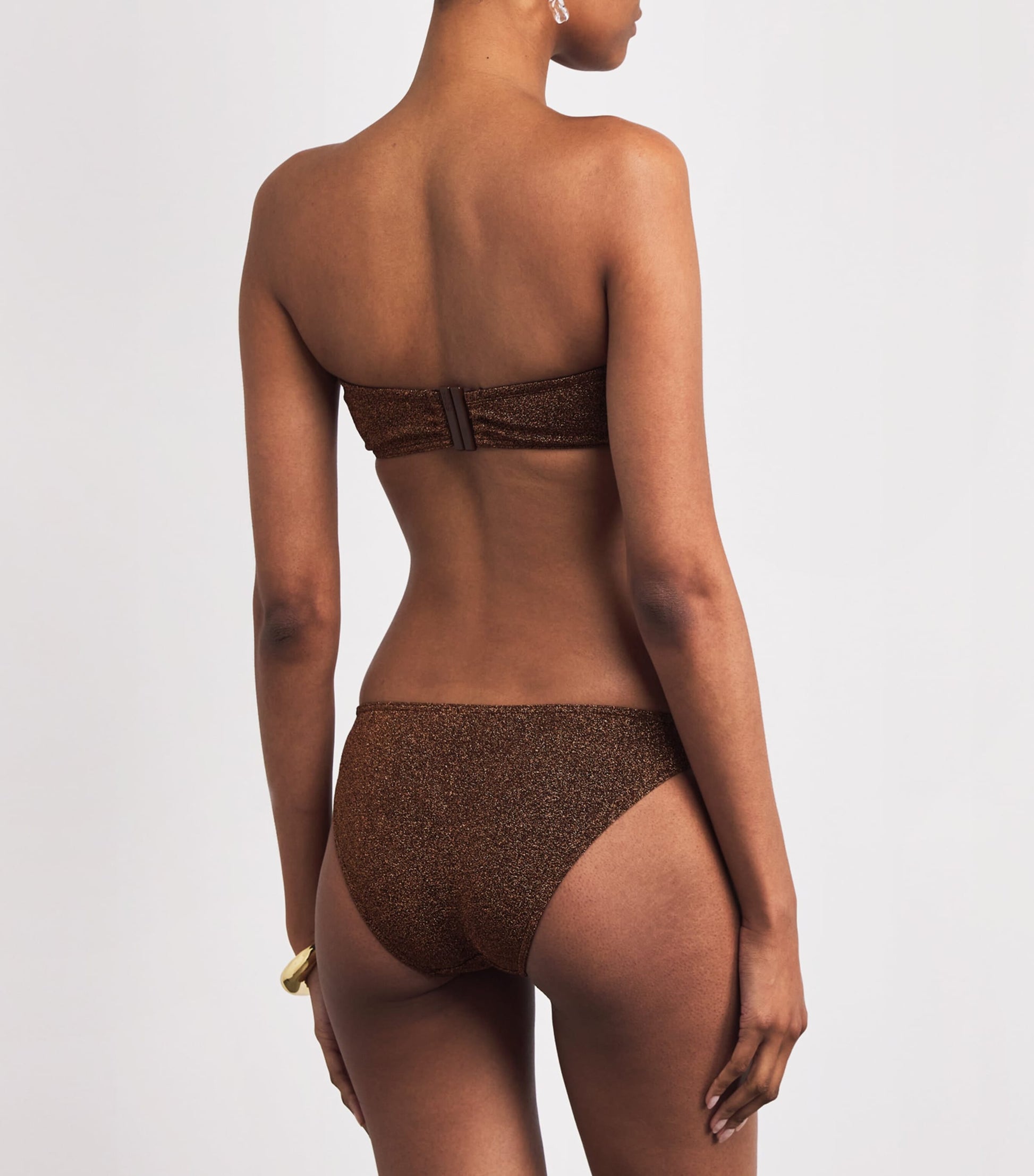 Eres Burgundy Metallic Flamboyant U-Bar Bikini Top