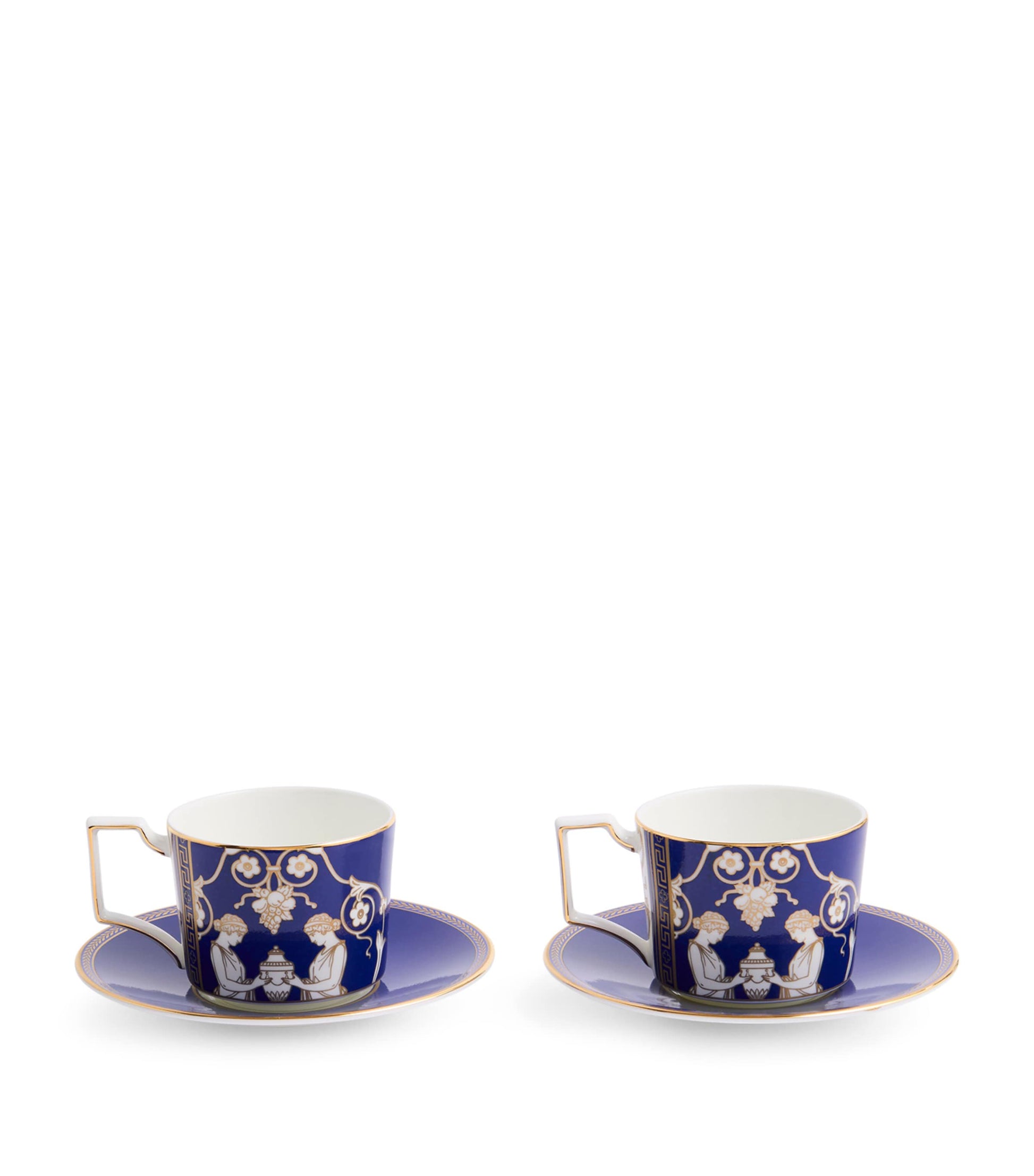 Set of 2 Renaissance Teacups and Saucers